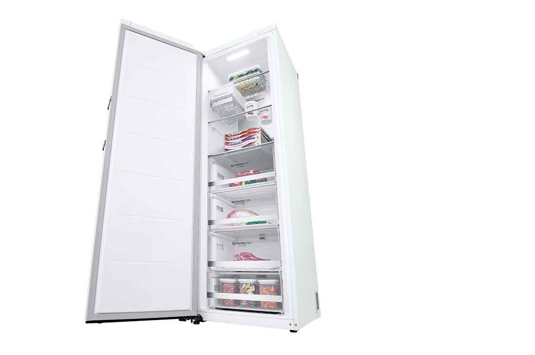 LG 324L Frittstående fryseskap (Hvit) - Energiklasse E, Total No Frost, Express Freeze, Smart Diagnosis™ med Wi-Fi, GFE61SWCSZ, GFE61SWCSZ, thumbnail 10