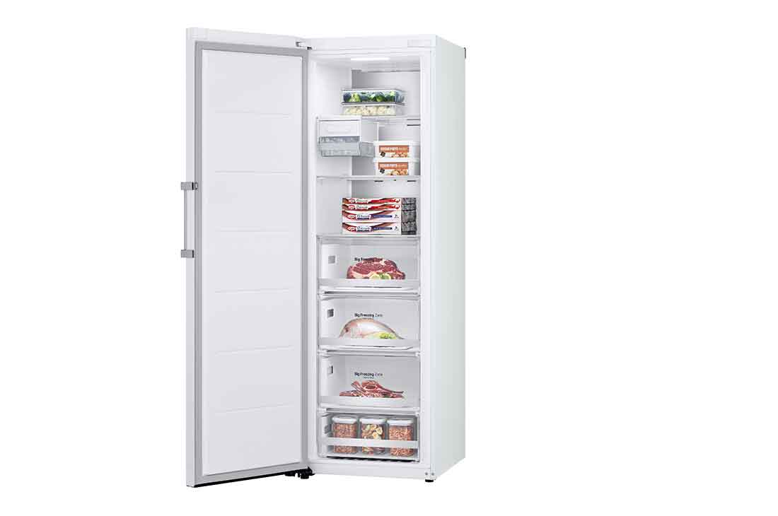 LG 324L Frittstående fryseskap (Hvit) - Energiklasse E, Total No Frost, Express Freeze, Smart Diagnosis™ med Wi-Fi, GFE61SWCSZ, GFE61SWCSZ, thumbnail 14