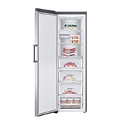 LG 324L Frittstående fryseskap (Shiny Steel) - Energiklasse E, Total No Frost, Express Freeze, Smart Diagnosis™ med Wi-Fi, Front, åpent, GFE61PZCSZ, thumbnail 2