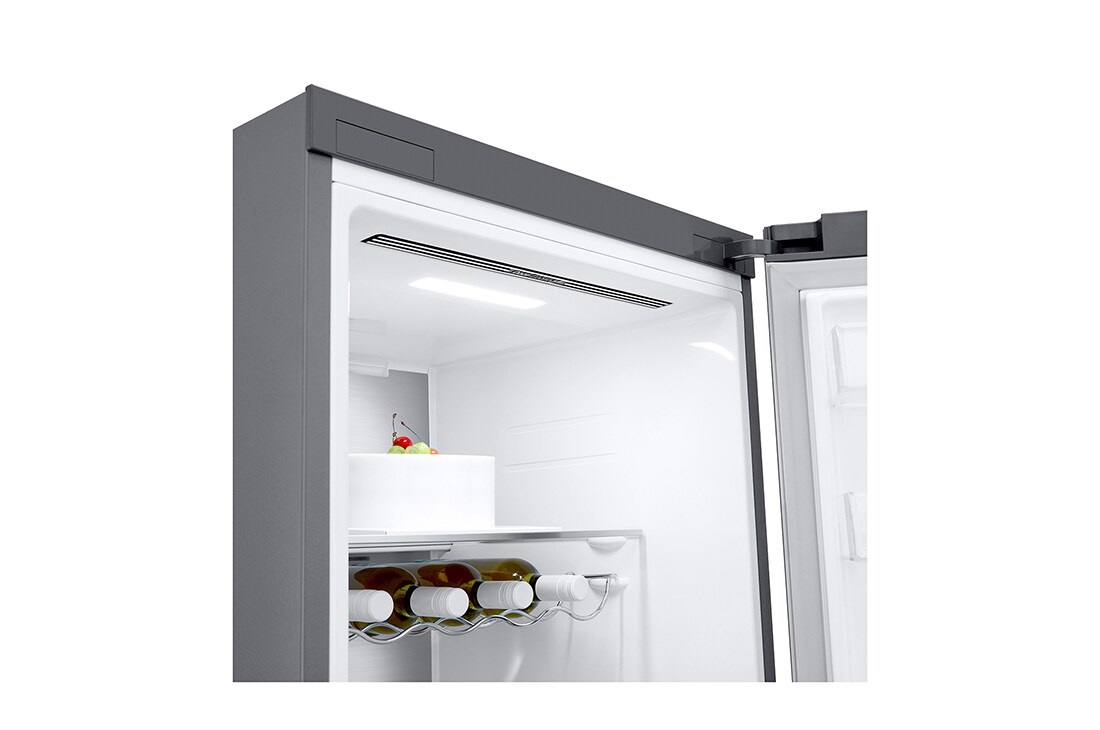 LG 386L Frittstående kjøleskap (Shiny Steel) - Energiklasse E, Door Cooling™, LINEARCooling™, FRESHBalancer™, Smart Diagnosis™ med Wi-Fi, GLE71PZCSZ, GLE71PZCSZ, thumbnail 8