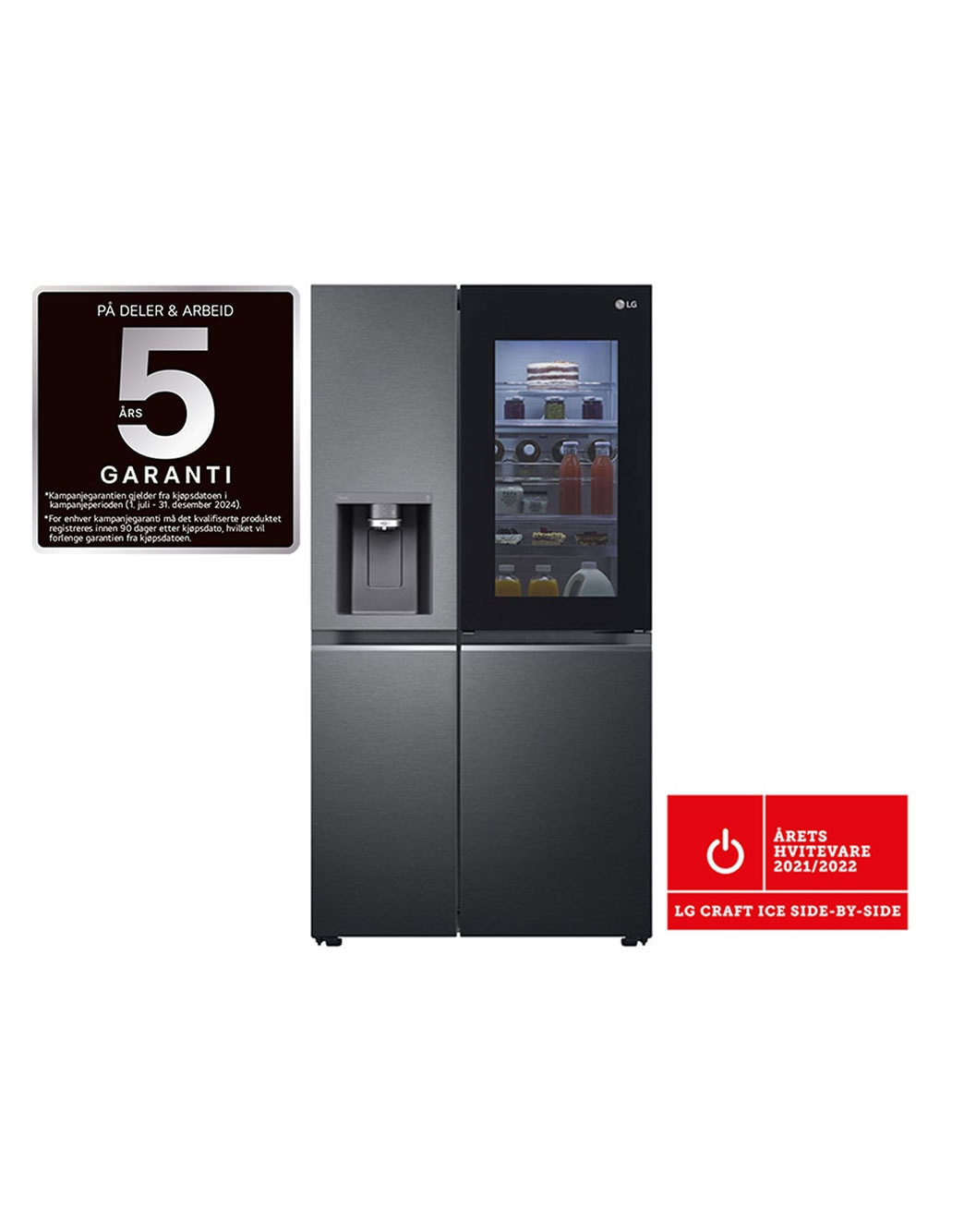 GSXV90MCDE-635L InstaView SxS (Matte Black Steel)| LG Norge