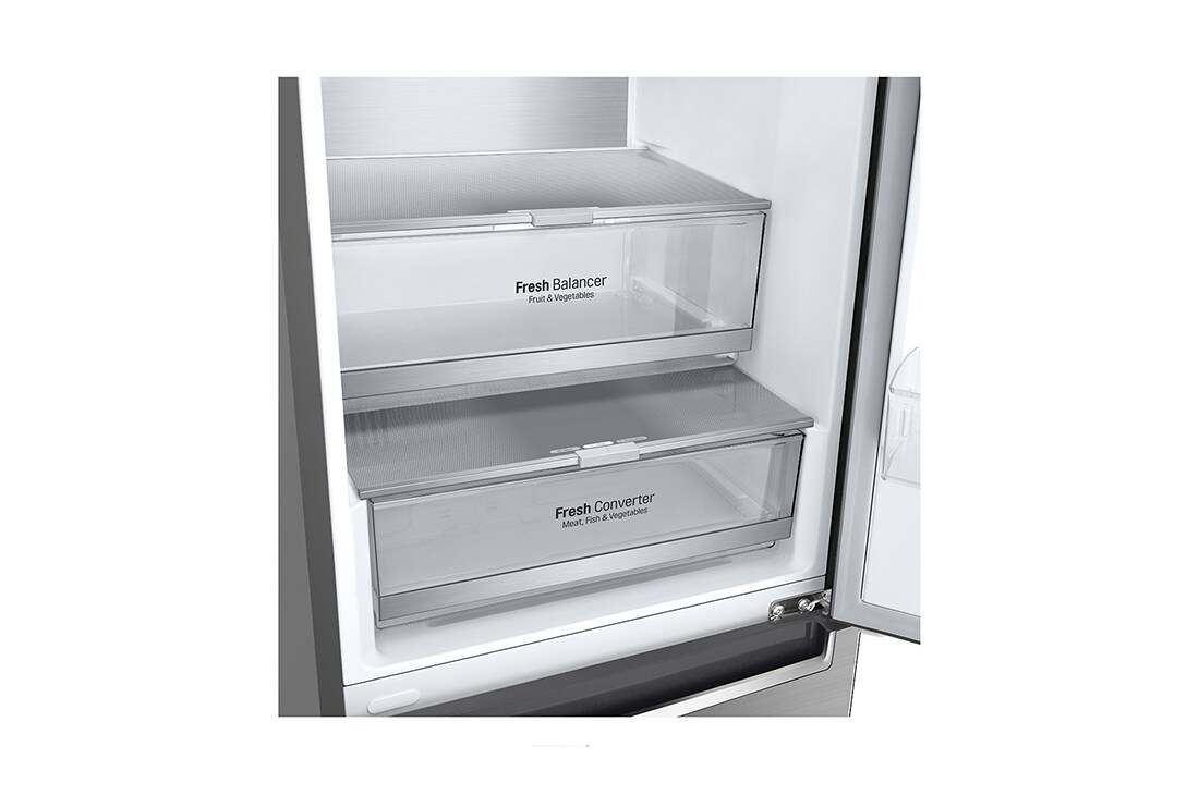LG 1.86M 341L Kombiskap(Shiny Steel) - Energiklasse D, Door Cooling™ og Smart Diagnosis™, GBB71PZVGN, GBB71PZVGN, thumbnail 9