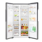 LG 606L Side by Side (Mørkegrå) - Energiklasse F, Vann/isdispenser med vanntilkobling, Smart Diagnosis™, GSL360ICEZ, GSL360ICEZ, thumbnail 3