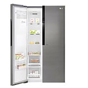 LG 606L Side by Side (Mørkegrå) - Energiklasse F, Vann/isdispenser med vanntilkobling, Smart Diagnosis™, GSL360ICEZ, GSL360ICEZ, thumbnail 4