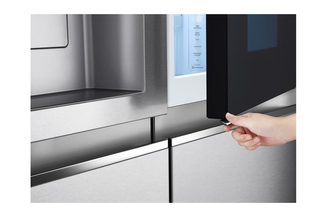 LG 635L InstaView Door in Door™ Side by Side (Metal Sorbet), Energiklasse F, Vann/isdispenser uten vanntilkobling, Smart Diagnosis™ med Wi-Fi, GSXV91MBAF, GSXV91MBAF, thumbnail 6