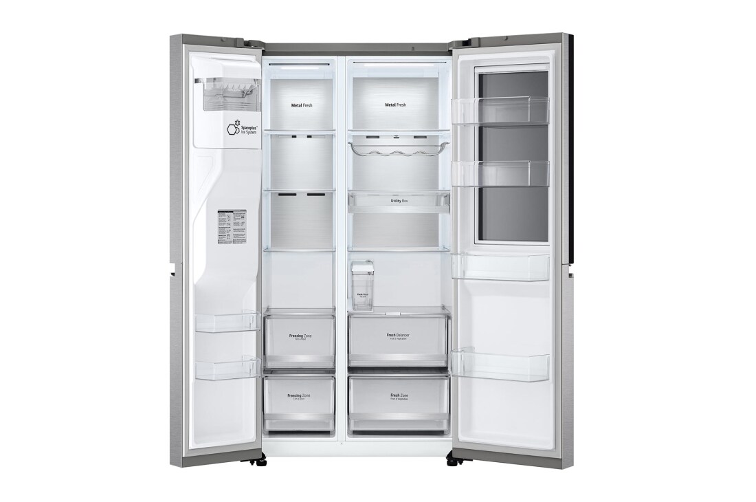 LG 635L InstaView Door in Door™ Side by Side (Metal Sorbet), Energiklasse F, Vann/isdispenser uten vanntilkobling, Smart Diagnosis™ med Wi-Fi, GSXV91MBAF, GSXV91MBAF, thumbnail 11