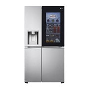 LG 635L InstaView Door in Door™ Side by Side (Brushed Steel), Energiklasse E, Vann/isdispenser med vanntilkobling, Smart Diagnosis™ med Wi-Fi, GSXV90BSAE, GSXV90BSAE, thumbnail 2