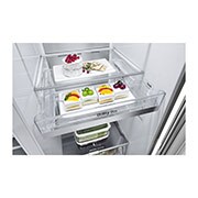 LG 635L InstaView Door in Door™ Side by Side (Brushed Steel), Energiklasse E, Vann/isdispenser med vanntilkobling, Smart Diagnosis™ med Wi-Fi, GSXV90BSAE, GSXV90BSAE, thumbnail 10
