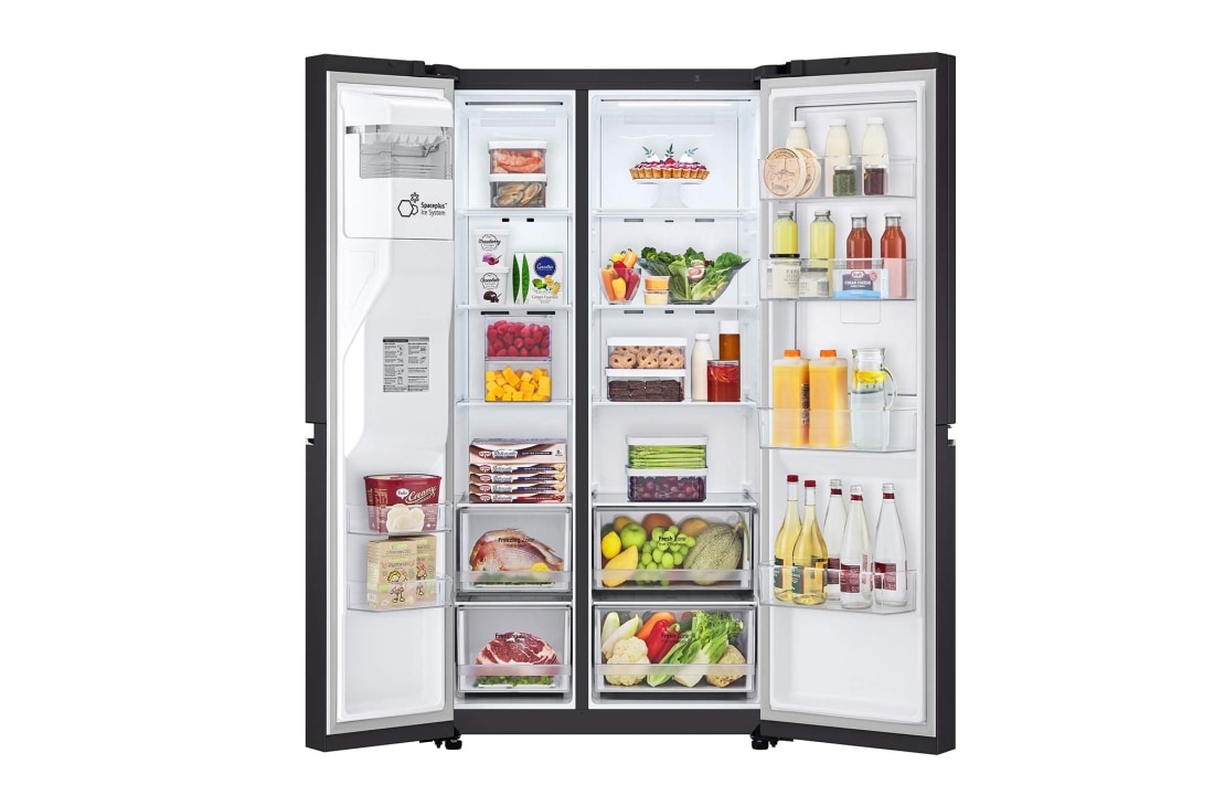 LG 635L Door in Door™ Side by Side (Western Black), Energiklasse E, Vann/isdispenser med vanntilkobling, Smart Diagnosis™ med Wi-Fi, GSJV70WBTE, GSJV70WBTE, thumbnail 3