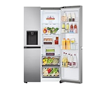LG 635L Door in Door™ Side by Side (Shiny Steel), Energiklasse F, Vann/isdispenser med vanntilkobling, Smart Diagnosis™ med Wi-Fi, GSJV70PZTF, GSJV70PZTF, thumbnail 9