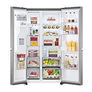 LG 635L Side by Side (Shiny Steel), Is & vann dispenser, Energiklasse E, Vann/isdispenser uten vanntilkobling, Smart Diagnosis™ med Wi-Fi, GSLV71PZLE, GSLV71PZLE, thumbnail 2