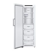 LG 324L Frittstående fryseskap (Hvit) - Energiklasse E, Total No Frost, Express Freeze, Smart Diagnosis™, full open, GFT61SWCSZ, thumbnail 3