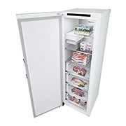 LG 324L Frittstående fryseskap (Hvit) - Energiklasse E, Total No Frost, Express Freeze, Smart Diagnosis™, full open with foods, GFT61SWCSZ, thumbnail 14