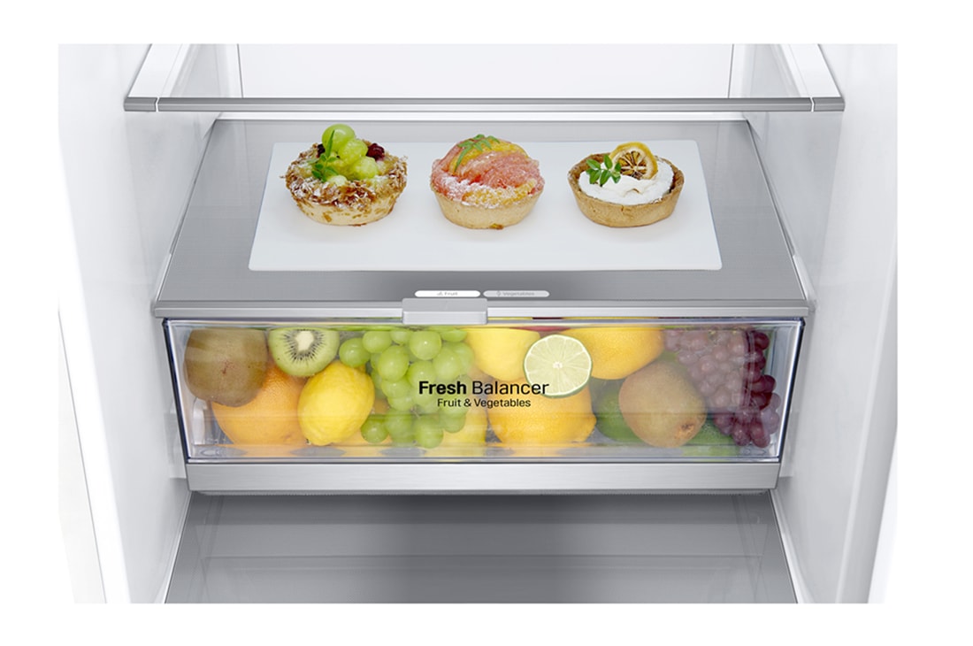 LG 1.86M 341L Kombiskap(Hvit) - Energiklasse D, Door Cooling™, GBB71SWEGN, thumbnail 5