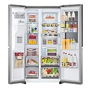 LG 635L InstaView Door in Door™ Side by Side (Shiny Steel), Energiklasse E, Vann/isdispenser uten vanntilkobling, Smart Diagnosis™ med Wi-Fi, GSXV91PZAE, GSXV91PZAE, thumbnail 4