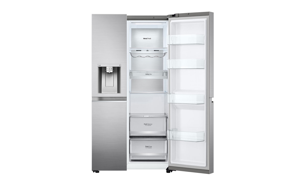 LG 635L Side by Side (Shiny Steel), Is & vann dispenser, Energiklasse F, Vann/isdispenser med vanntilkobling, Smart Diagnosis™ med Wi-Fi, GSLV90PZAM, GSLV90PZAM, thumbnail 10