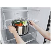 LG 2.03M 384L Kombiskap(Matte Black) - Energiklasse B, Door Cooling™ og Smart Diagnosis™ med Wi-Fi, GBB92MCABP, GBB92MCABP, thumbnail 10