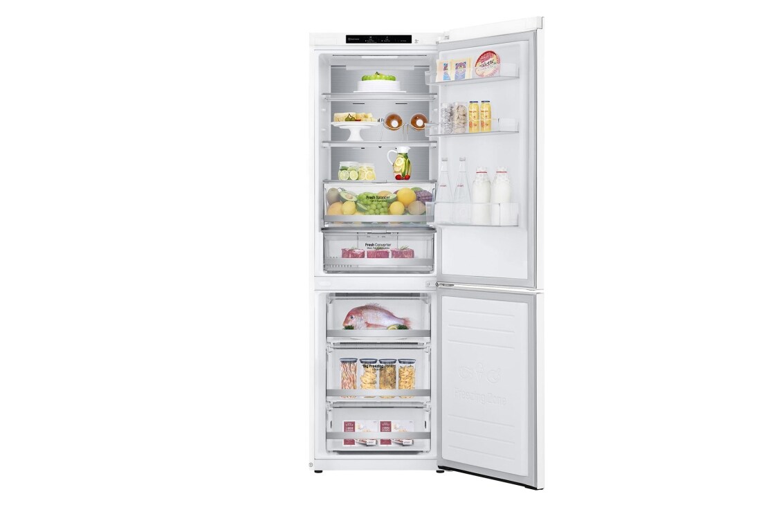 LG 1.86M 341L Kombiskap(Hvit) - Energiklasse C, Door Cooling™ og Smart Diagnosis™, ELB81SWVCP1, thumbnail 2