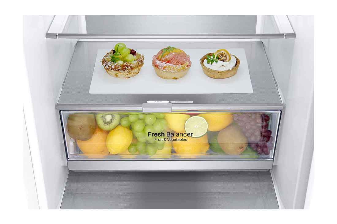 LG 1.86M 341L Kombiskap(Hvit) - Energiklasse C, Door Cooling™ og Smart Diagnosis™, ELB81SWVCP1, thumbnail 5