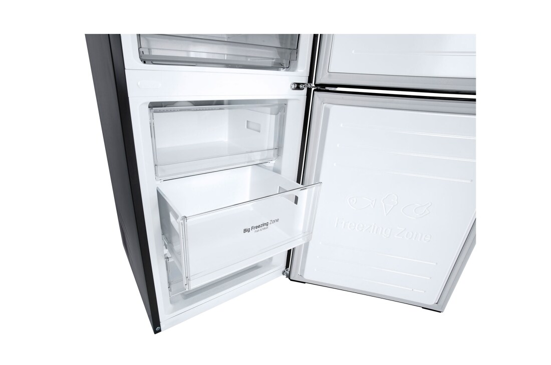 LG 2.03M 384L Kombiskap(Matte Black) - Energiklasse A, Skuffdetalj, GBP62MCNAC, thumbnail 7