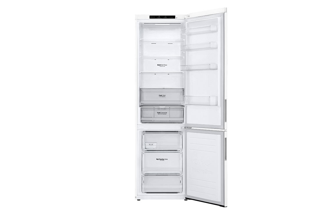 LG 2.03M 384L Kombiskap(White) - Energiklasse B, Front åpen, GBP62SWNBC, thumbnail 4