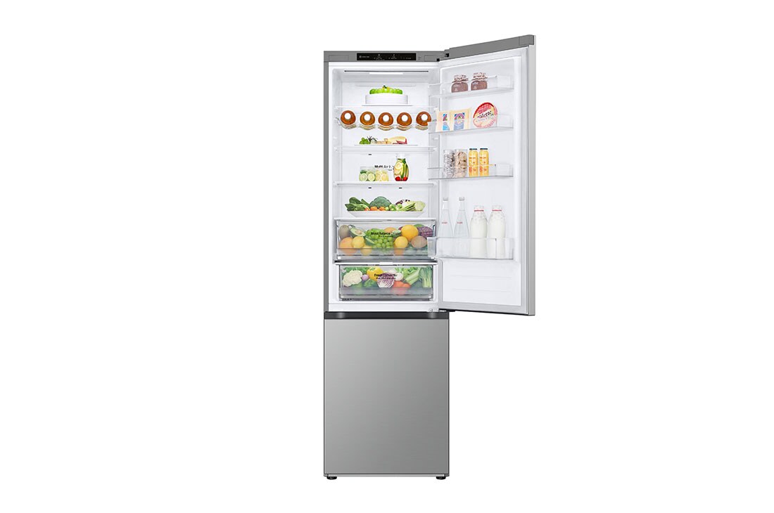 LG 2.03M 387L Kombiskap(Prime Silver) - Energiklasse D, Front Top Åpen matvisning, GBV3200DPY, thumbnail 10