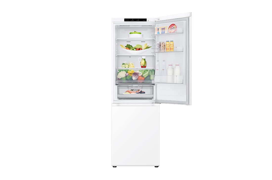 LG 1.86M 344L Kombiskap(White) - Energiklasse D, Front Top Åpen matvisning, GBV3100DSW, thumbnail 11