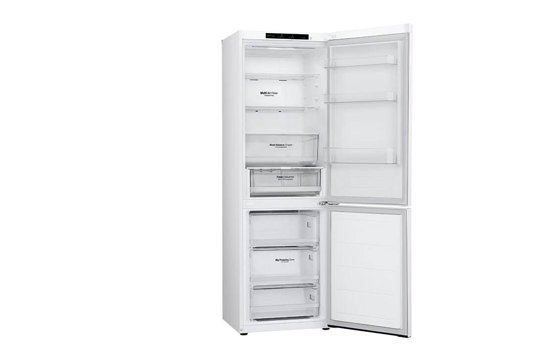 LG 1.86M 344L Kombiskap(White) - Energiklasse D, Venstre side åpen visning, GBV3100DSW, thumbnail 12