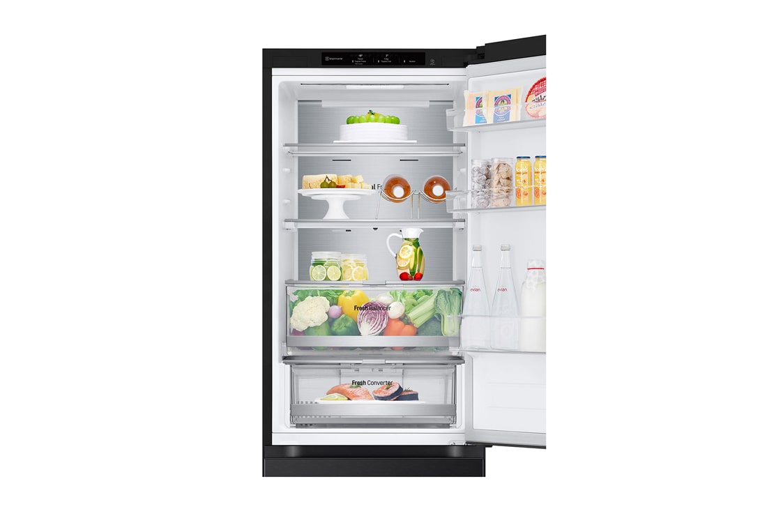 LG 1.86M 344L Kombiskap(Essence Black) - Energiklasse C, åpne foran med mat, GBV7180CEV, thumbnail 7