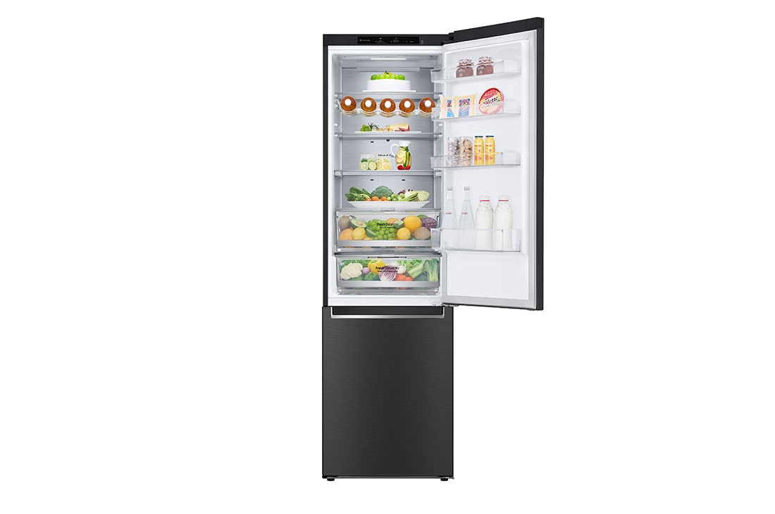 LG 2.03M 384L Kombiskap(Matte Black) - Energiklasse A, FrontTopOpen_Food, GBB92MCB2P, thumbnail 12