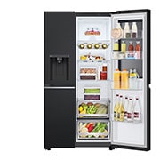 LG 635L InstaView™ Side by Side (Essence Matte Black), Energiklasse D, Vann/isdispenser med vanntilkobling, Smart Diagnosis™ med Wi-Fi, GSGV80EPLD, GSGV80EPLD, thumbnail 12
