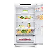 LG 1.86M 341L Kombiskap(Hvit) - Energiklasse D,  Nature Fresh, Door Cooling+™ og Smart Diagnosis™, toppdøren åpen med mat, GBB61SWGGN, thumbnail 9