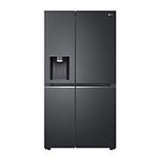 LG 635L Side by Side (Matte Black), Energiklasse D, Vann/isdispenser uten vanntilkobling, Smart Diagnosis™ med Wi-Fi, Front, GSLV91MCAD, thumbnail 1