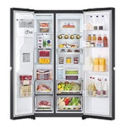 LG 635L Side by Side (Matte Black), Energiklasse D, Vann/isdispenser uten vanntilkobling, Smart Diagnosis™ med Wi-Fi, FrontOpen_Food, GSLV91MCAD, thumbnail 9