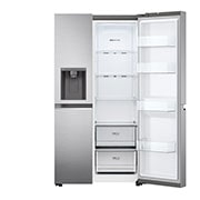 LG 635L Side by Side (Shiny Steel, Energiklasse D, Vann/isdispenser med vanntilkobling, Smart Diagnosis™ med Wi-Fi, GSLV70PZTD, GSLV70PZTD, thumbnail 3