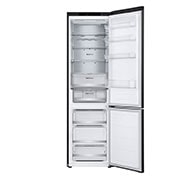 LG 2.03M 387L Kombiskap(Essence Black Steel ) - Energiklasse A, Nature Fresh, Door Cooling+™ og Smart Diagnosis™, front view without foods, GBV7280AEV, thumbnail 3