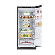 LG 2.03M 387L Kombiskap(Essence Black Steel ) - Energiklasse A, Nature Fresh, Door Cooling+™ og Smart Diagnosis™, Basel view with bottle's, GBV7280AEV, thumbnail 9