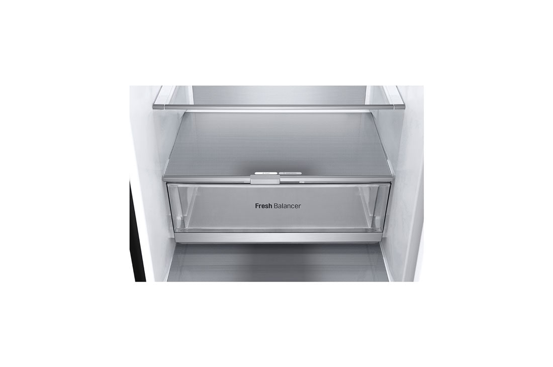 LG 2.03M 387L Kombiskap(Essence Black Steel ) - Energiklasse A, Nature Fresh, Door Cooling+™ og Smart Diagnosis™, drawer view , GBV7280AEV, thumbnail 5