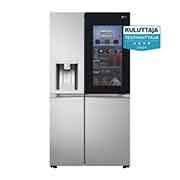 LG 635L InstaView Door in Door™ Side by Side (Metal Sorbet), Energiklasse E, Vann/isdispenser uten vanntilkobling, Smart Diagnosis™ med Wi-Fi, front view with light with award logo, GSXV91MBAE, thumbnail 1