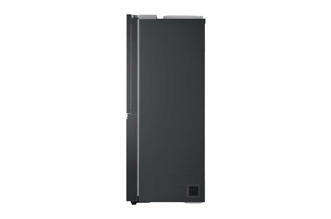 LG 635L Door in Door™ Side by Side (Matte Black Stainless Steel), Energiklasse E, Vann/isdispenser uten vanntilkobling, Smart Diagnosis™ med Wi-Fi, Side view, GSJV71MCLE, thumbnail 15