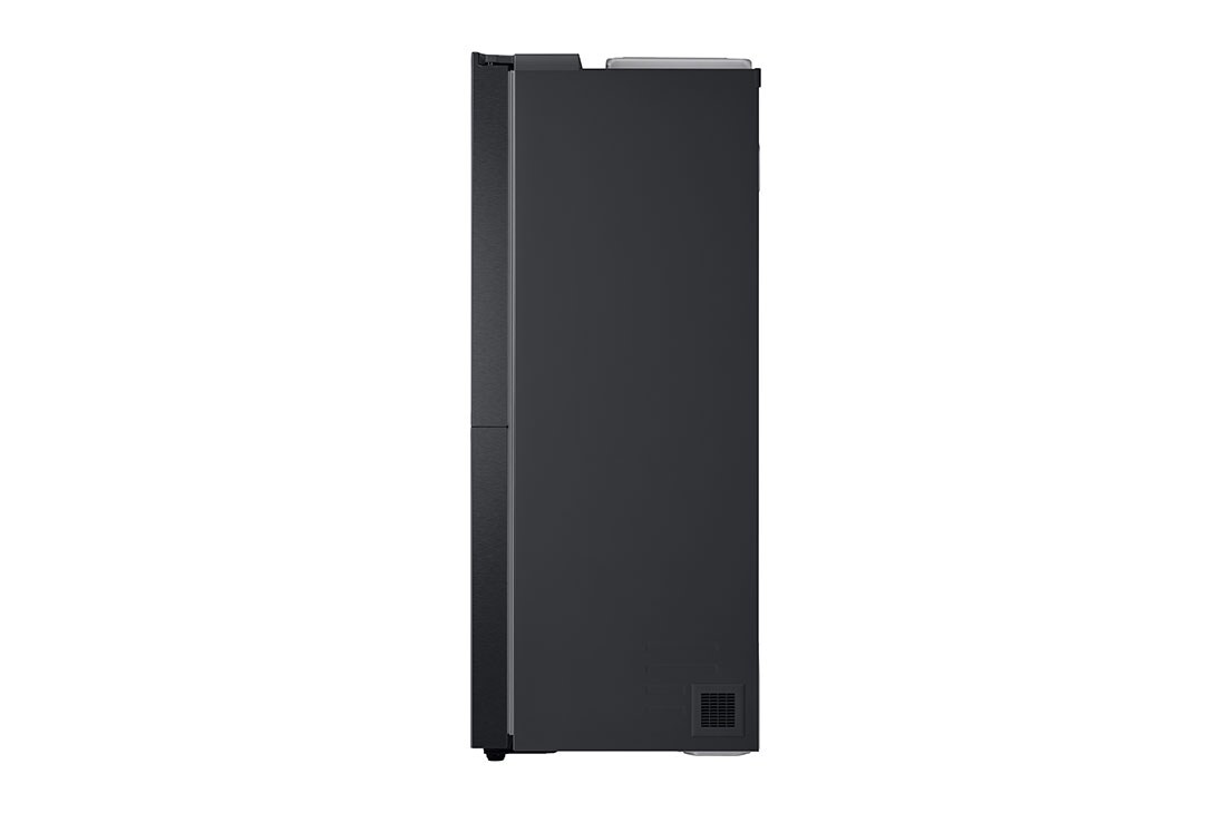 LG 634L Side by Side (Matte Black Stainless Steel), Energiklasse F, Vann/isdispenser uten vanntilkobling, Smart Diagnosis™, side view, GSLV31MCXM, thumbnail 10