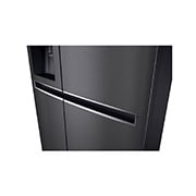 LG 634L Side by Side (Matte Black Stainless Steel), Energiklasse F, Vann/isdispenser uten vanntilkobling, Smart Diagnosis™, handle , GSLV31MCXM, thumbnail 7