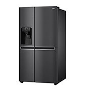 LG 634L Side by Side (Matte Black Stainless Steel), Energiklasse F, Vann/isdispenser uten vanntilkobling, Smart Diagnosis™, right view, GSLV31MCXM, thumbnail 9