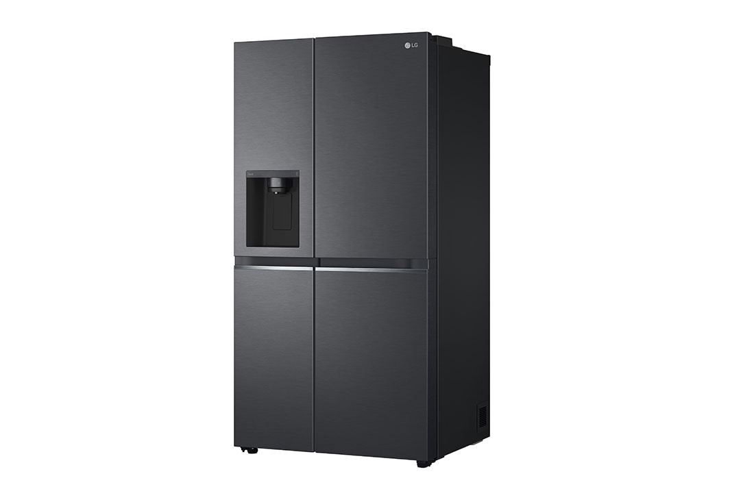 LG 635L Side by Side (Matte Black Stainless Steel), Energiklasse F, Vann/isdispenser med vanntilkobling, Smart Diagnosis™ med Wi-Fi, Right Side, GSLV70MCTM, thumbnail 12