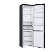 LG 2.03M 384L Kombiskap(Matte Black Stainless Steel) - Energiklasse B, Nature Fresh, Door Cooling+™ og Smart Diagnosis™, right side door open , GBP62MCNBC, thumbnail 13