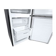 LG 2.03M 384L Kombiskap(Matte Black Stainless Steel) - Energiklasse B, Nature Fresh, Door Cooling+™ og Smart Diagnosis™, bottom tray view , GBP62MCNBC, thumbnail 9