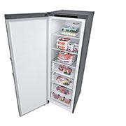 LG 324L Frittstående fryseskap (Shiny Steel) - Energiklasse D, Total No Frost, Express Freeze, Venstre side, GFT41PZGSF, thumbnail 6