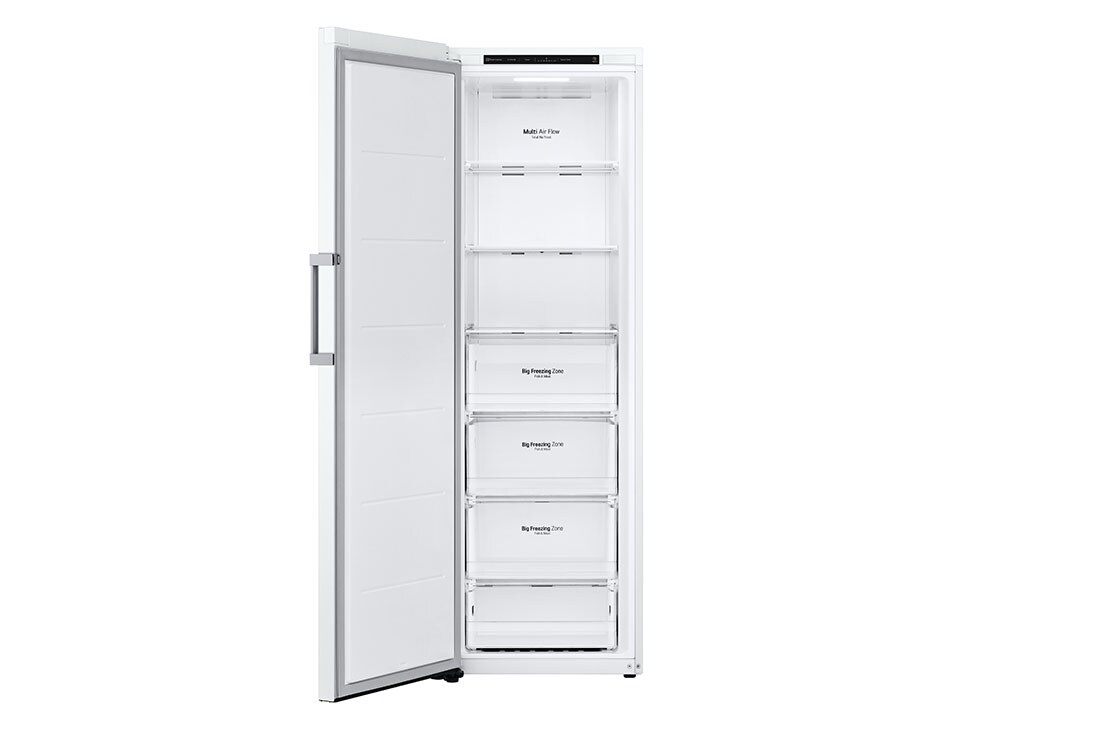 LG 324L Frittstående fryseskap (Hvit) - Energiklasse D, Total No Frost, Express Freeze, Front Open, GFT41SWGSF, thumbnail 3