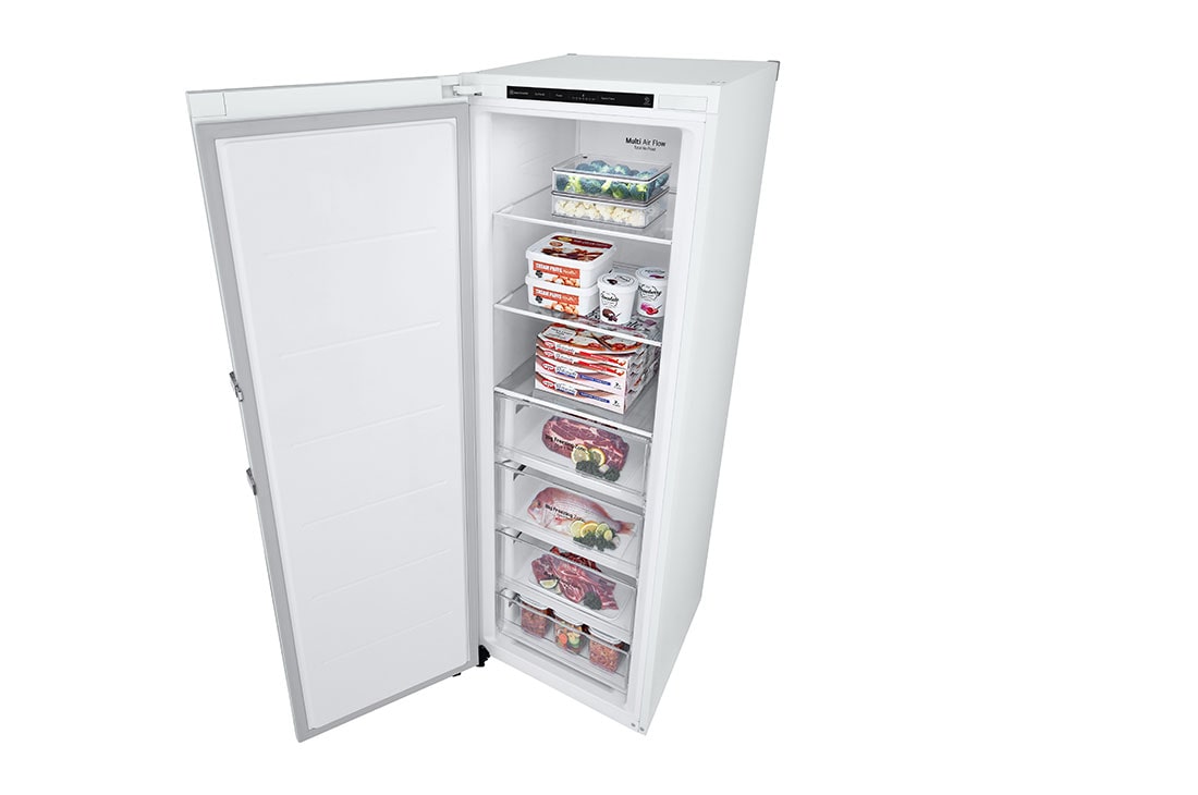 LG 324L Frittstående fryseskap (Hvit) - Energiklasse D, Total No Frost, Express Freeze, Top Right Open Food, GFT41SWGSF, thumbnail 9