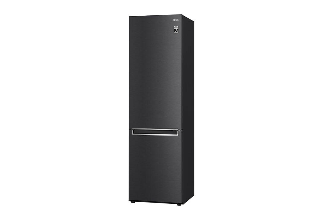 LG 2.03M 384L Kombiskap(Matte Black Stainless Steel) - Energiklasse D, Nature Fresh, Door Cooling+™ og Smart Diagnosis™, Right side view, GBB62MCGGN, thumbnail 14